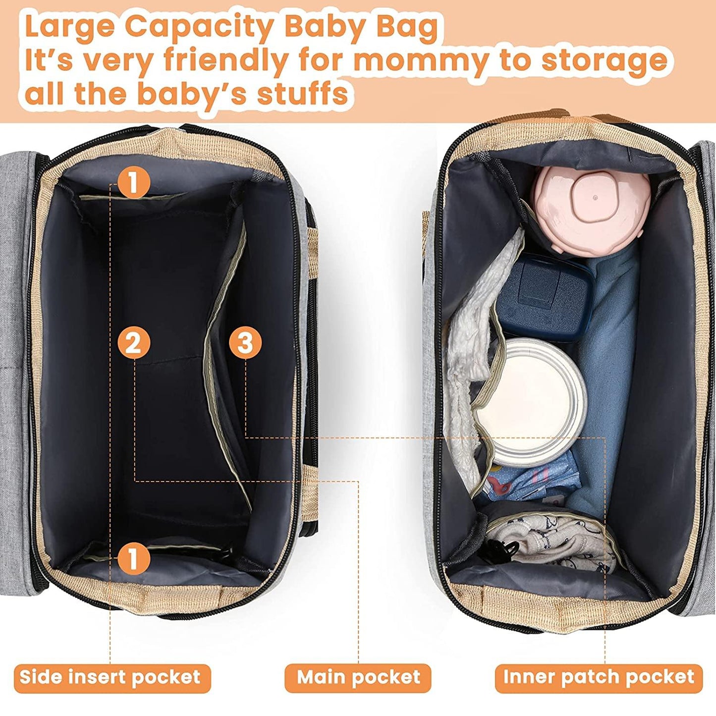 Sac à langer portatif | Berceau de voyage BabyNappy™ - Destinée des anges